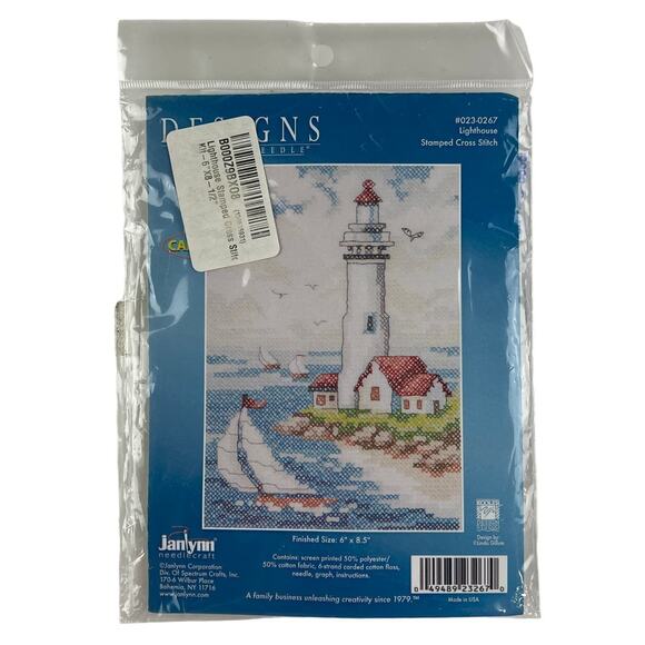 Janlynn Designs for the Needle LighthouseStamped Cross Stitch Kit #023-0267 - Picture 1 of 4